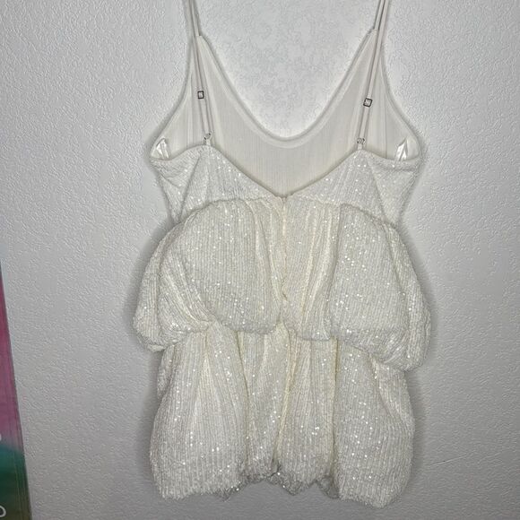 NWT NBD Revolve  Katrine Mini Dress in Optic White Large - Picture 7 of 14
